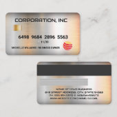 Visite Crédit | Carte de débit | Métal brossé (Devant / Derrière)