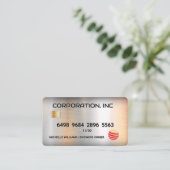 Visite Crédit | Carte de débit | Métal brossé (Debout devant)