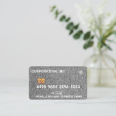 Visite Crédit | Carte de débit | Tissu gris (Debout devant)