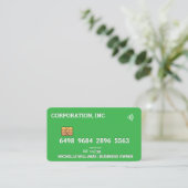 Visite Crédit | Carte de débit | Vert (Debout devant)