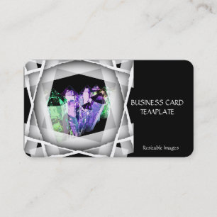 Visite Cristaux de guérison Emerald Amethyst Carte de vis