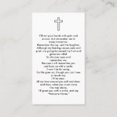 Visite Croix funéraire simple sur la carte de prière comm (Dos)