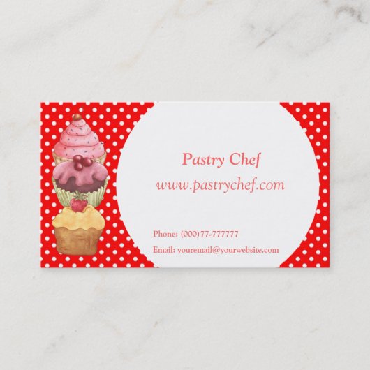 Visite Cupcakes Pâtisseries Carte de profil professionnel (Devant)