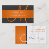 Visite Customiser cette couleur monogramme carte de visit (Devant / Derrière)