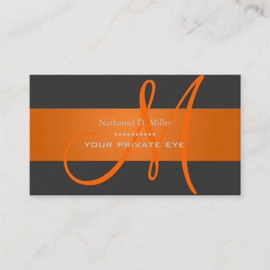 Visite Customiser cette couleur monogramme carte de visit (Devant)