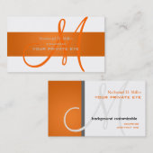 Visite Customiser cette couleur monogramme carte de visit (Devant / Derrière)