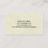 Visite Customisez les deux côtés de papier et de carte de (Dos)