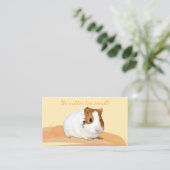 Visite Cute Animal Sitter Guinée Pig QR Code Carte de vis (Debout devant)