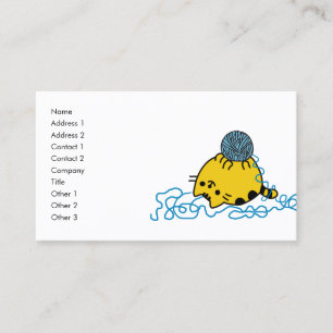 Visite Cute Kitty Cartoon Avec Carte Nom De Balle En Fil