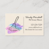 Visite Cute Rainbow House Cleaning Services Carte de visi (Devant)