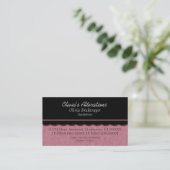 Visite Dainty Diva Carte de visite, Rose (Debout devant)