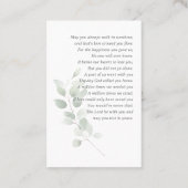 Visite Dans la mémoire aimante | Carte de prière funérair (Dos)