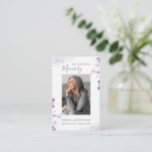 Visite Dans la mémoire aimante | Carte de prière funérair (Debout devant)