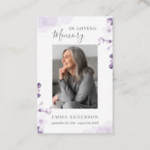 Visite Dans la mémoire aimante | Carte de prière funérair (Devant)