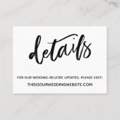 Visite Décontracté moderne Enregistrer la carte de détail (Dos)