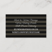 Visite Dégustation de vin sommelier carte de visite, ... (Dos)