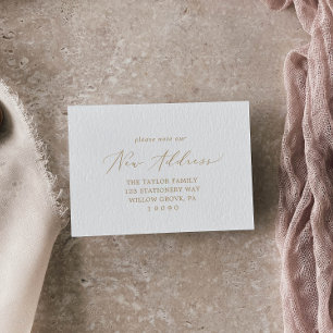 Visite Delicate Gold Nouveau domicile Carte de changement