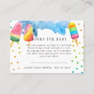 Visite Demande de livre Carte incluse pour Baby Shower