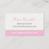 Visite Dentelle florale rose sur les vagues Carte de visi (Devant)