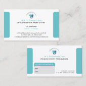 Visite Dentiste | Carte de rendez-vous dentaire (Devant / Derrière)