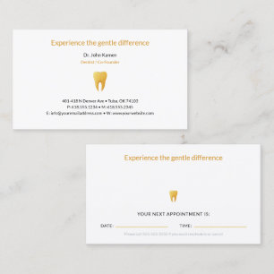 Visite Dentiste   Carte de rendez-vous dentaire