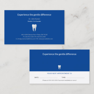 Visite Dentiste Carte de rendez-vous dentaire