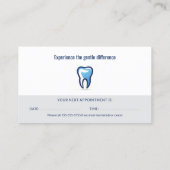 Visite Dentiste | Carte de rendez-vous dentaire (Dos)