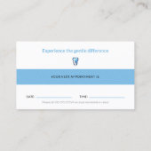 Visite Dentiste | Carte de rendez-vous dentaire (Dos)