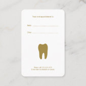 Visite Dentiste classique | Carte de rendez-vous dentaire (Dos)