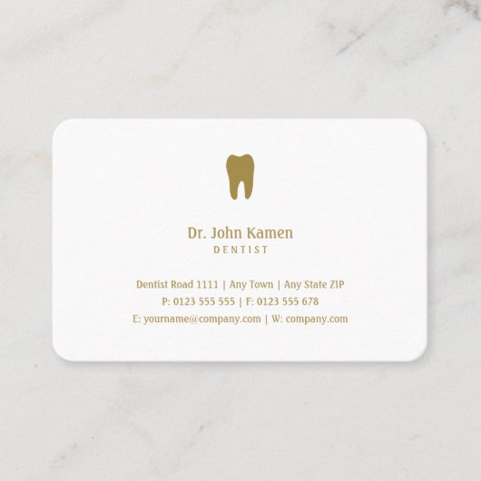 Visite Dentiste classique | Carte de rendez-vous dentaire (Devant)