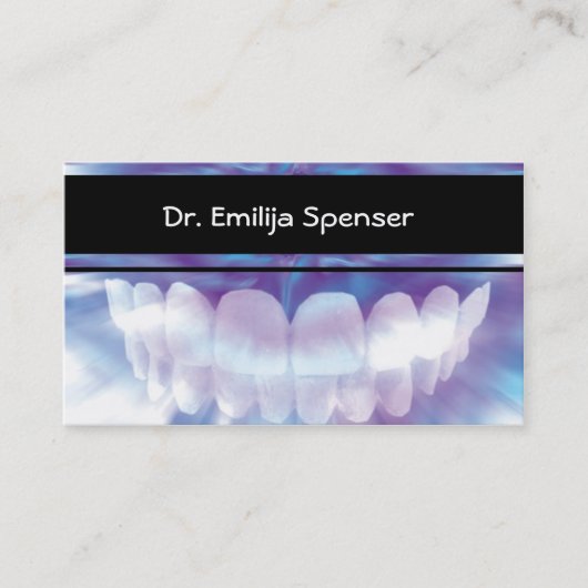 Visite Dentiste Dents Original Smile Design Carte de visi (Devant)