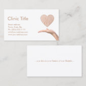 Visite Dermatologue blanc simple - Carte de médecin de la (Devant / Derrière)