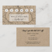 Visite Des tournesols rustiques sur une carte de fidélité (Devant / Derrière)