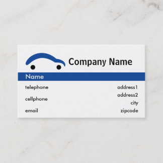 Visite Design de carte bleu de commerce de détail de