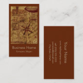Visite Design de carte de Steampunk (Devant / Derrière)