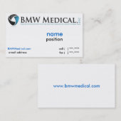 Visite Design de carte Médicale de BMW (Devant / Derrière)