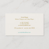 Visite Design d'intérieur Français Chaise Logo Carte de v (Dos)