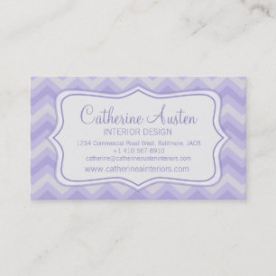 Visite Design d'intérieur zigzag violet gris carte de vis