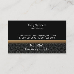 Visite Designer Damask Carte de visite, Beige