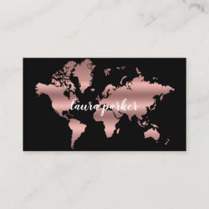 Visite Destination rose de carte du monde d'or de Faux