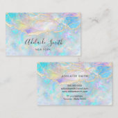 Visite détails parties scintillant opale pierre carte de  (Devant / Derrière)