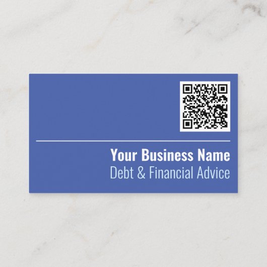 Visite Dette et conseils financiers QR Code Carte de visi (Dos)