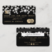 Visite Diamants de Carte de remerciements de carte de cré (Devant / Derrière)