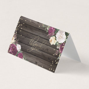 Visite Diamants d'or Fleurs Bourgogne Carte de remercieme