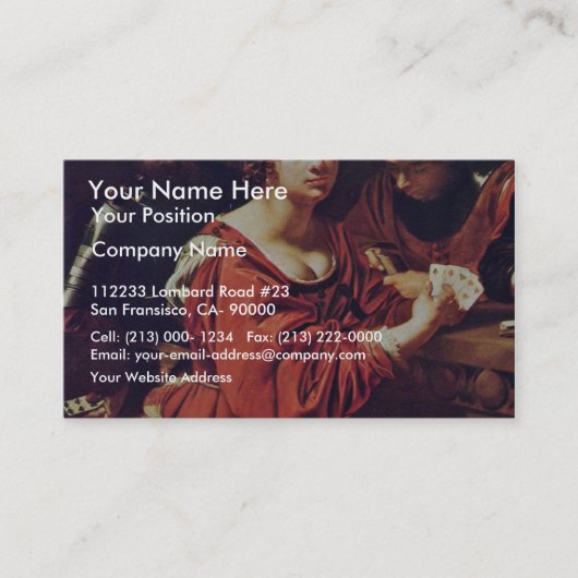 Visite Dièses de carte et détail de diseur de bonne (Devant)