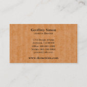 Visite Dimensions futuristes Carte de visite, cuivre (Dos)