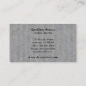 Visite Dimensions futuristes Carte de visite, Gris (Dos)