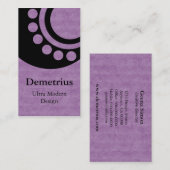 Visite Dimensions futuristes Carte de visite, Lavande (Devant / Derrière)