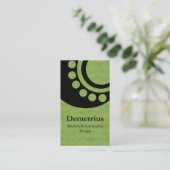 Visite Dimensions futuristes Carte de visite, Vert (Debout devant)