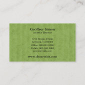 Visite Dimensions futuristes Carte de visite, Vert (Dos)